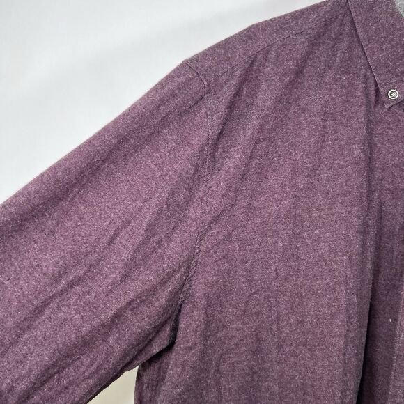 32 Bar Blues Button Down Flannel Shirt Mens Size XXL 2XL Maroon Cotton Cashmere - Picture 8 of 13